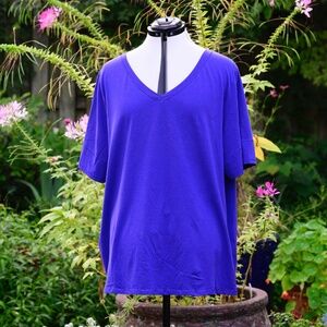 Cacique Sleepwear Purple V-neck short sleeve sleep T-shirt